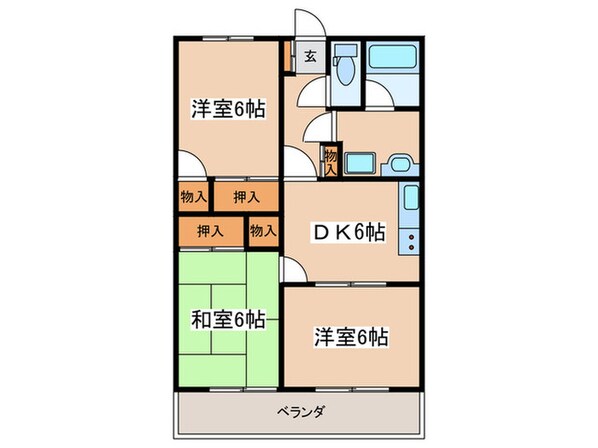 マンションふたみの物件間取画像